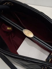 Chanel Medium Just Mademoiselle Bowling Bag Aged Calfskin Black