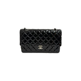 Chanel Medium Double Flap Patent Black