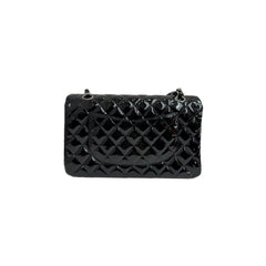 Chanel Medium Double Flap Patent Black