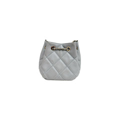 Chanel CC Dweller Drawstring Bucket Bag Lambskin Light Grey