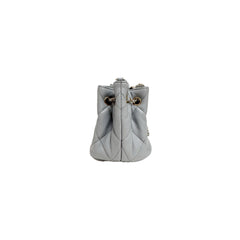 Chanel CC Dweller Drawstring Bucket Bag Lambskin Light Grey