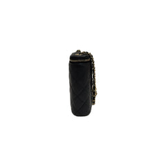 Chanel 22P Vertical Mini Vanity With CC Logo Chain Caviar Black