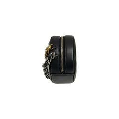 Chanel 19 Round Clutch With Chain Lambskin Black