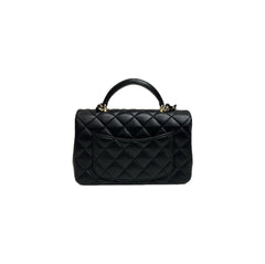 Chanel Top Handle Mini Rectangular Flap Bag Lambskin Black (Microchip)