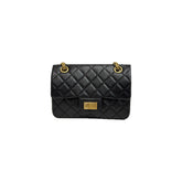 Chanel Mini 2.55 Handbag Aged Calfskin Black (Microchip)