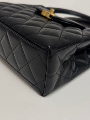 Chanel Mini Kelly Shopping Tote Bag Calfskin Black (Microchip)