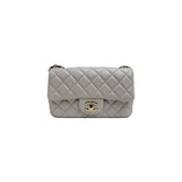 Chanel Mini Rectangular Flap Bag Lambskin Grey (Microchip)