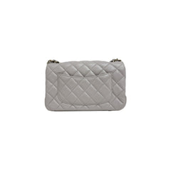 Chanel Mini Rectangular Flap Bag Lambskin Grey (Microchip)