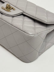 Chanel Mini Rectangular Flap Bag Lambskin Grey (Microchip)