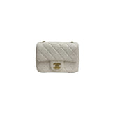 Chanel Mini Pearl Crush Flap Lambskin White