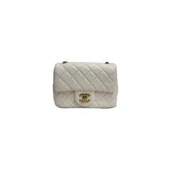 Chanel Mini Pearl Crush Flap Lambskin White