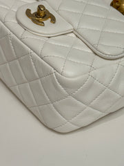 Chanel Mini Pearl Crush Flap Lambskin White