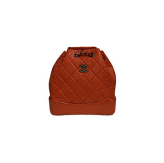 Chanel Small Gabrielle Backpack Aged Calfskin Red