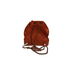 Chanel Small Gabrielle Backpack Aged Calfskin Red