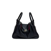 Hermes Lindy 30 Swift Blue Nuit/Rose Purple STAMP C