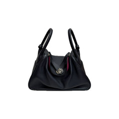 Hermes Lindy 30 Swift Blue Nuit/Rose Purple STAMP C