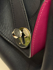 Hermes Lindy 30 Swift Blue Nuit/Rose Purple STAMP C