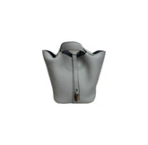 Hermes Picotin 18 Clemence Blue Pale STAMP W