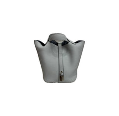 Hermes Picotin 18 Clemence Blue Pale STAMP W