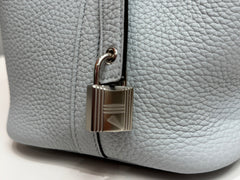 Hermes Picotin 18 Clemence Blue Pale STAMP W