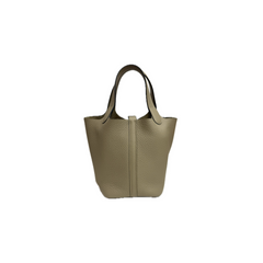 Hermes Picotin 18 Clemence Beige Marfa STAMP B