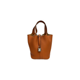Hermes Picotin 18 Clemence Orange STAMP X