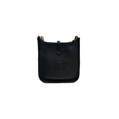 Hermes Mini Evelyne Clemence Black STAMP U