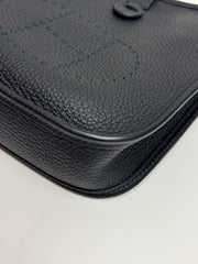 Hermes Mini Evelyne Clemence Black STAMP U