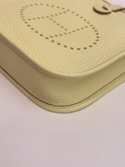 Hermes Mini Evelyne Clemence Jaune Milton STAMP W