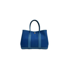 Hermes Garden Party 30 Canvas / Negonda Blue STAMP Z