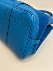 Hermes Garden Party 30 Canvas / Negonda Blue STAMP Z