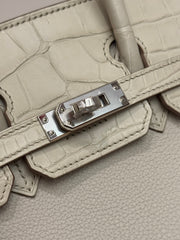 Hermes Birkin 25 Touch Matte Alligator/Togo Beton STAMP B