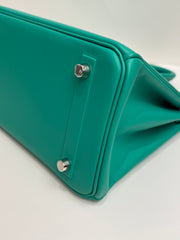 Hermes Birkin Shadow 25 Swift Menthe STAMP Z