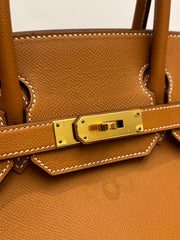 Hermes Birkin 30 Sellier Epsom Gold STAMP D