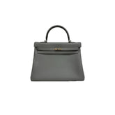 Hermes Kelly 35 Togo Gris Mouette STAMP X