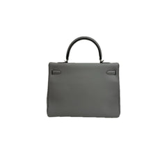 Hermes Kelly 35 Togo Gris Mouette STAMP X