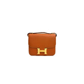Hermes Mini Constance Epsom Orange STAMP T