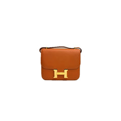Hermes Mini Constance Epsom Orange STAMP T