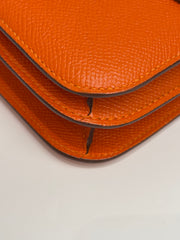 Hermes Mini Constance Epsom Orange STAMP T