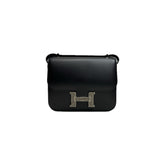 Hermes Mini Constance Monsieur Black With Lizard Buckle/Ombré STAMP Y