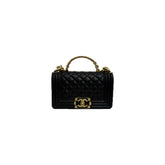Chanel Small Top Handle Boy Bag Caviar Black (Microchip)