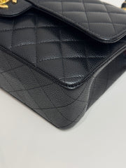 Chanel Medium Classic Double Flap Bag Caviar Black (Microchip)