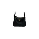 Hermes Mini Lindy Clemence Black STAMP W
