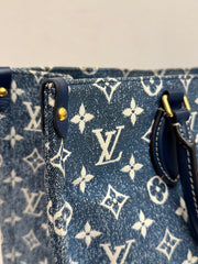Louis Vuitton On The Go MM Denim Monogram Blue