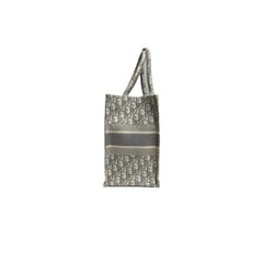 Dior Meduim Dior Book Tote Oblique Embroidery Grey
