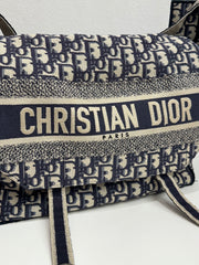 Dior Diorcamp Bag Blue Dior Oblique Embroidery