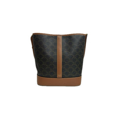 Celine Meduim Bucket in Triomphe Canvas/Calfskin