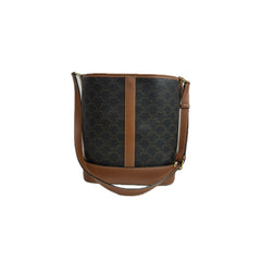 Celine Meduim Bucket in Triomphe Canvas/Calfskin