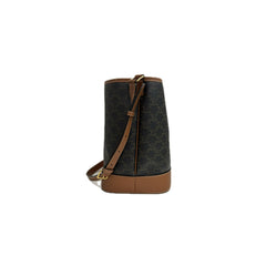 Celine Meduim Bucket in Triomphe Canvas/Calfskin