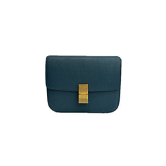 Celine Medium Classic Box Goatskin Green
